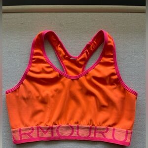 Under Armour S Neon Orange Sports Bra